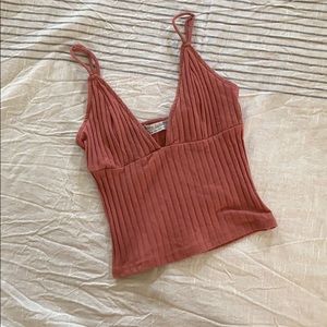 Dusty Pink Urban Outfitters Ribbed Tank